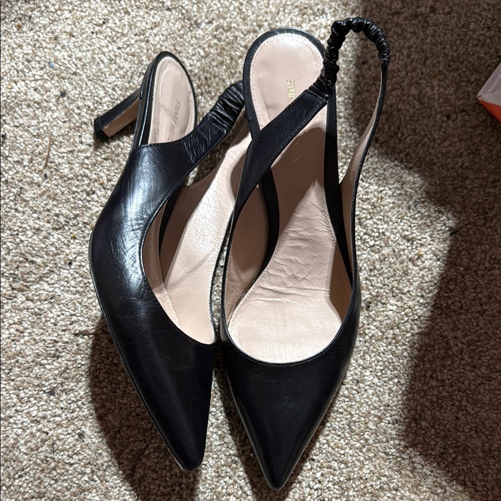 Elegant Black Slingback Heels